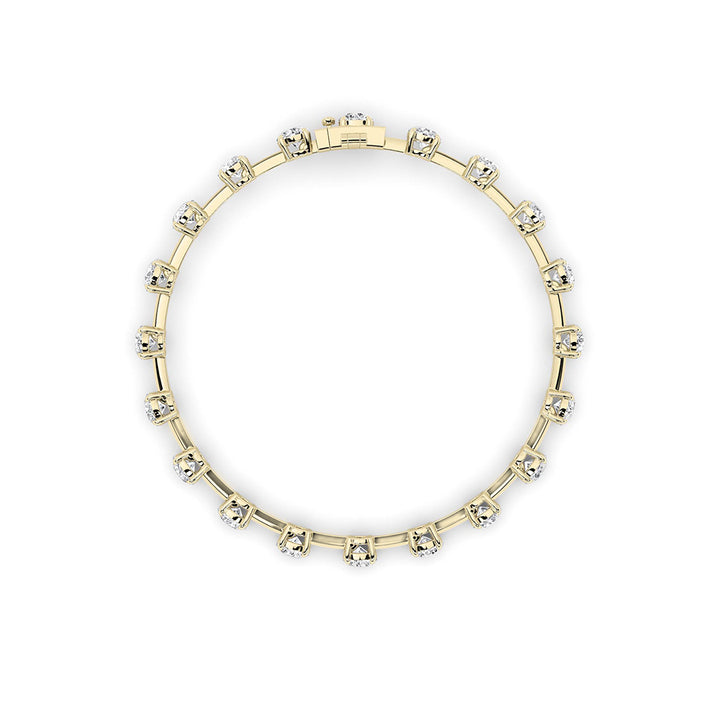 4.5Cttw Round Shaped Lab Grown Diamond Split Prong Eternity Ring in 14K Gold (F/VS) - Size 9