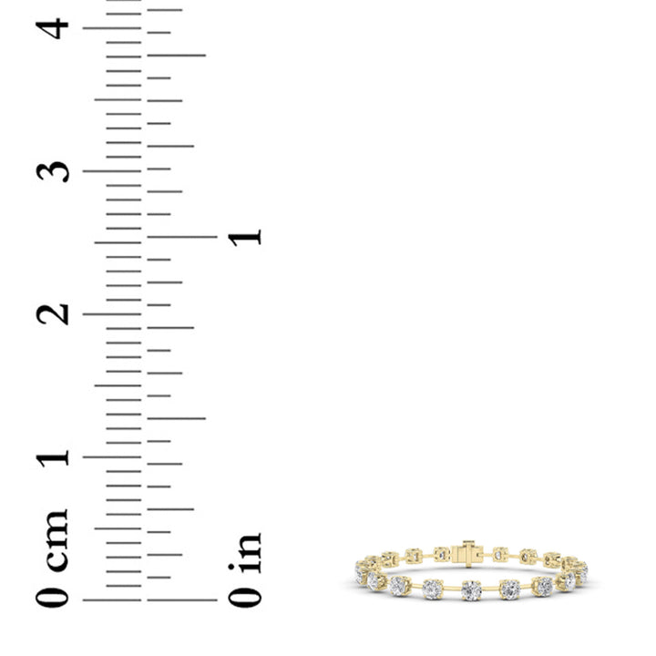 4.5Cttw Round Shaped Lab Grown Diamond Split Prong Eternity Ring in 14K Gold (F/VS) - Size 9