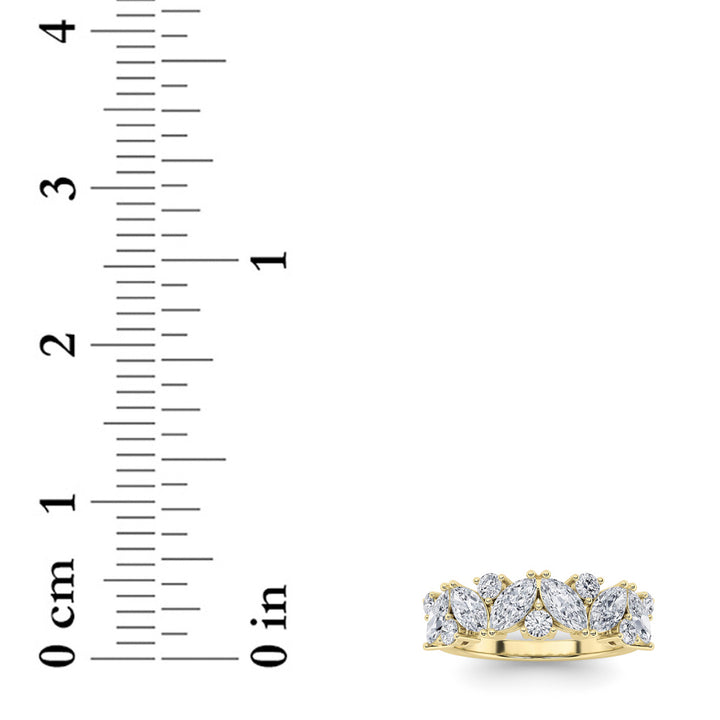 1.5Cttw Marquise Shaped Lab Grown Diamond (G/VS) Ring in 14K Gold