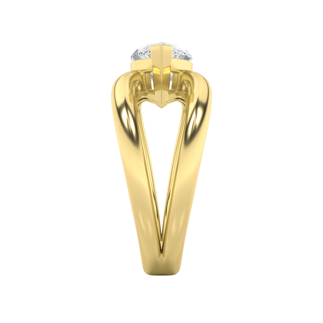 2Cttw Marquise Shaped Lab Grown Diamond (G/VS) East West Solitaire Fancy Ring in 14K Gold