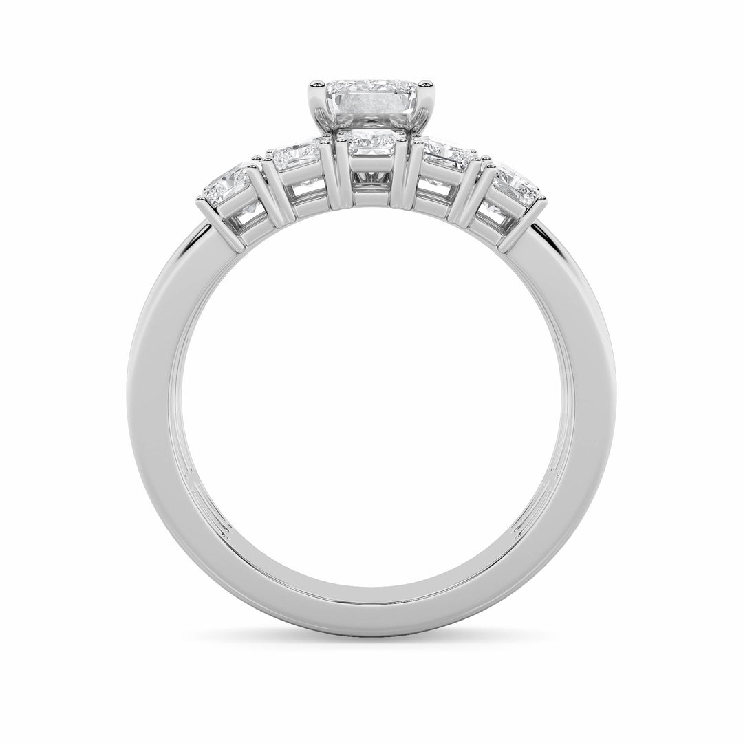 2.5Cttw Radiant Shaped Lab Grown Diamond (G/VS) Bridal Set with Matching Band and  Ring in 14K Gold