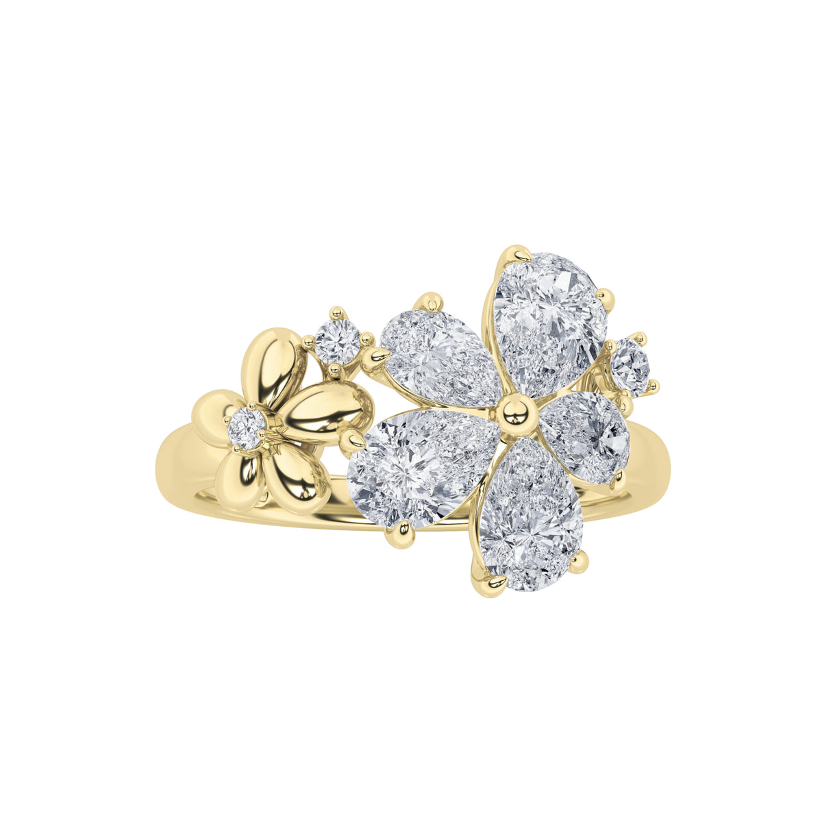 5.4Cttw Mix Shaped Lab Grown Diamond (F/VS) Bracelet in 14K Gold - Size 6