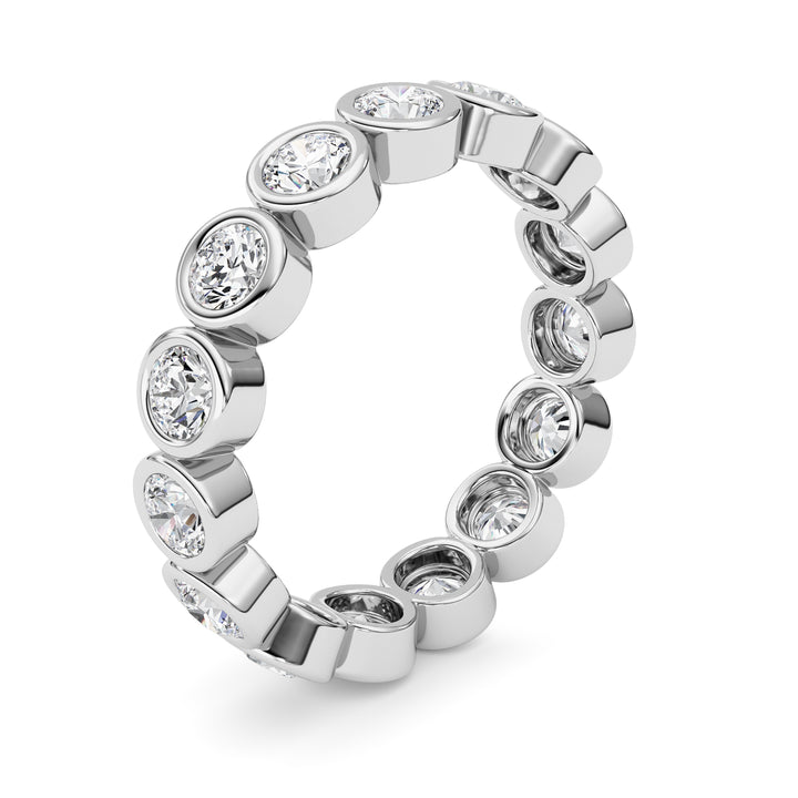 1.5Cttw Round Shaped Lab Grown Diamond (F/VS) Eternity Band Ring in 14K Gold - Size 5