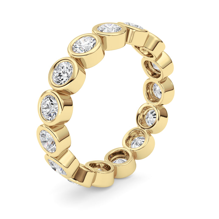 1.5Cttw Round Shaped Lab Grown Diamond (F/VS) Eternity Band Ring in 14K Gold - Size 5