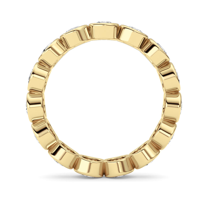 1.5Cttw Round Shaped Lab Grown Diamond (F/VS) Eternity Band Ring in 14K Gold - Size 5