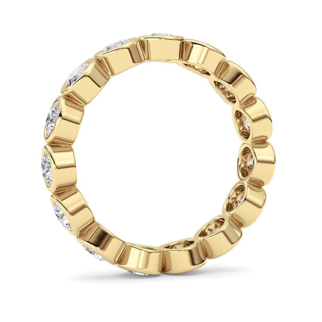 1.5Cttw Round Shaped Lab Grown Diamond (F/VS) Eternity Band Ring in 14K Gold - Size 5