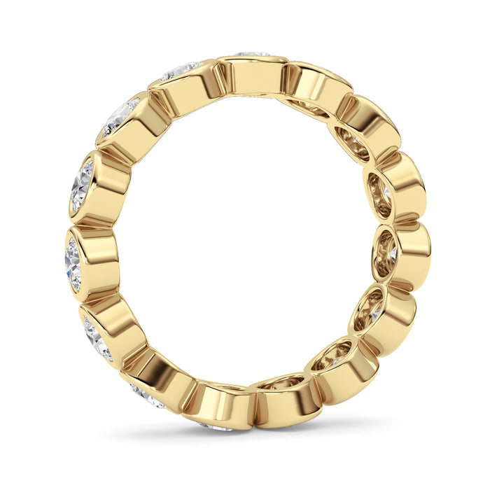 1.5Cttw Round Shaped Lab Grown Diamond (F/VS) Eternity Band Ring in 14K Gold - Size 5