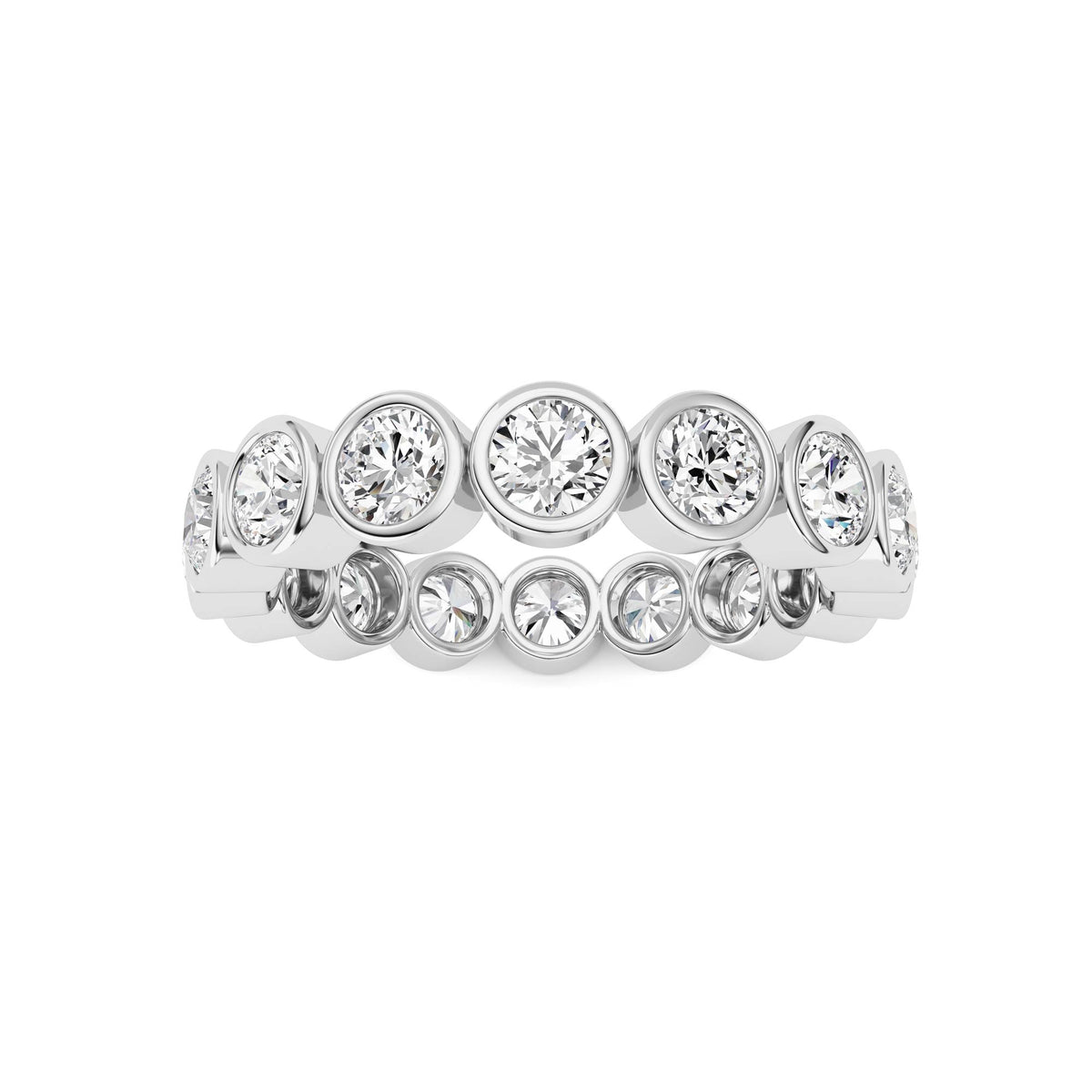 1.6Cttw Round Shaped Lab Grown Diamond (F/VS) Eternity Band Ring in 14K Gold - Size 6