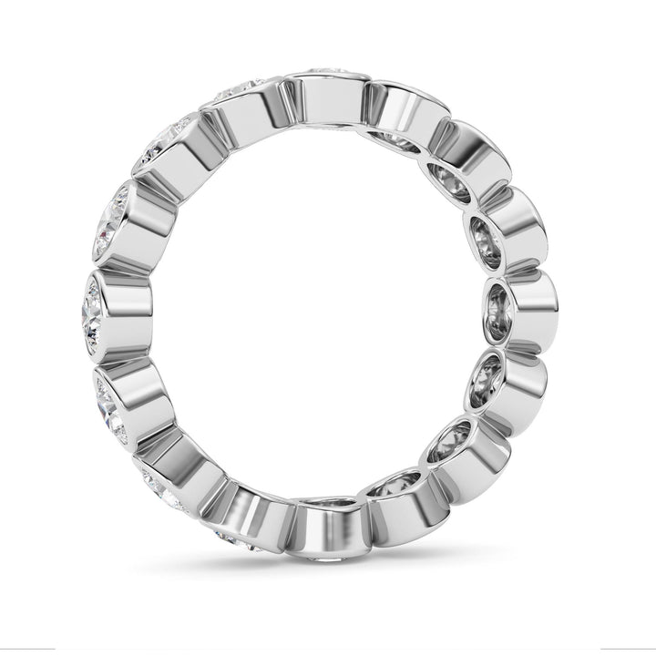 1.6Cttw Round Shaped Lab Grown Diamond (F/VS) Eternity Band Ring in 14K Gold - Size 6
