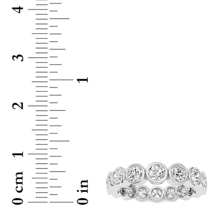 1.6Cttw Round Shaped Lab Grown Diamond (F/VS) Eternity Band Ring in 14K Gold - Size 6