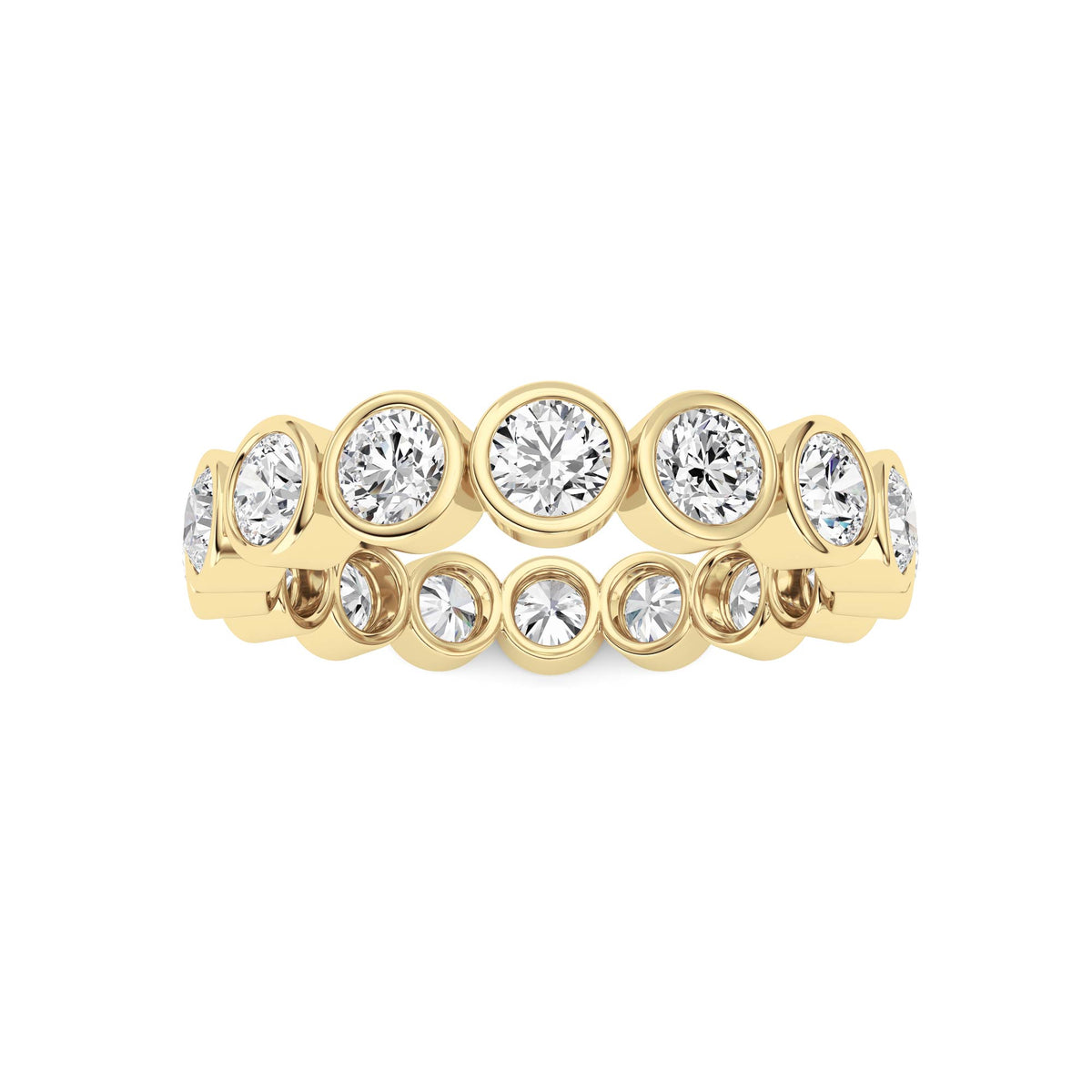 1.6Cttw Round Shaped Lab Grown Diamond (F/VS) Eternity Band Ring in 14K Gold - Size 6
