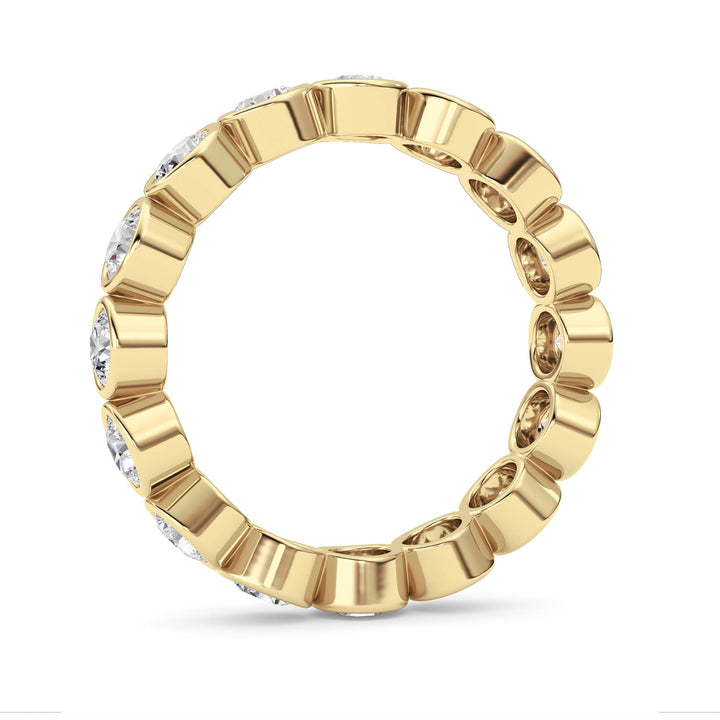 1.6Cttw Round Shaped Lab Grown Diamond (F/VS) Eternity Band Ring in 14K Gold - Size 6