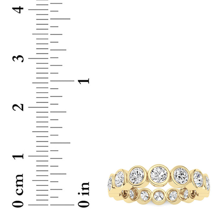 1.6Cttw Round Shaped Lab Grown Diamond (F/VS) Eternity Band Ring in 14K Gold - Size 6