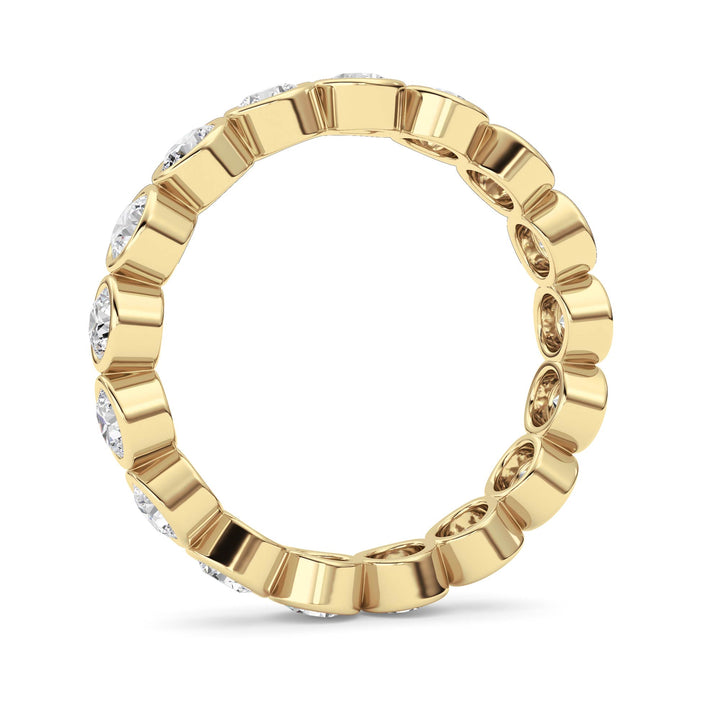 1.8Cttw Round Shaped Lab Grown Diamond (F/VS) Eternity Band Ring in 14K Gold - Size 7