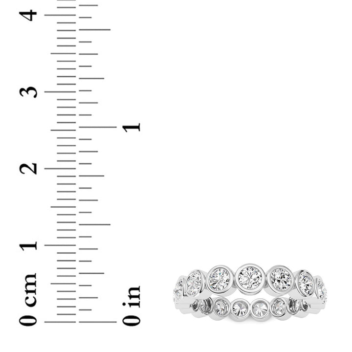1.8Cttw Round Shaped Lab Grown Diamond (F/VS) Eternity Band Ring in 14K Gold - Size 8