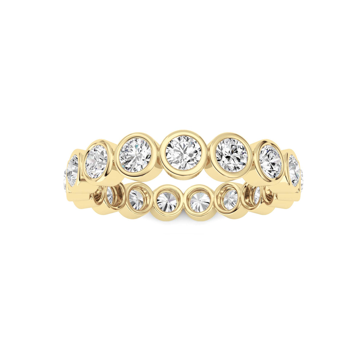 1.8Cttw Round Shaped Lab Grown Diamond (F/VS) Eternity Band Ring in 14K Gold - Size 8