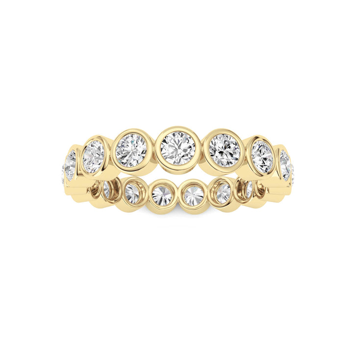 1.8Cttw Round Shaped Lab Grown Diamond (F/VS) Eternity Band Ring in 14K Gold - Size 8
