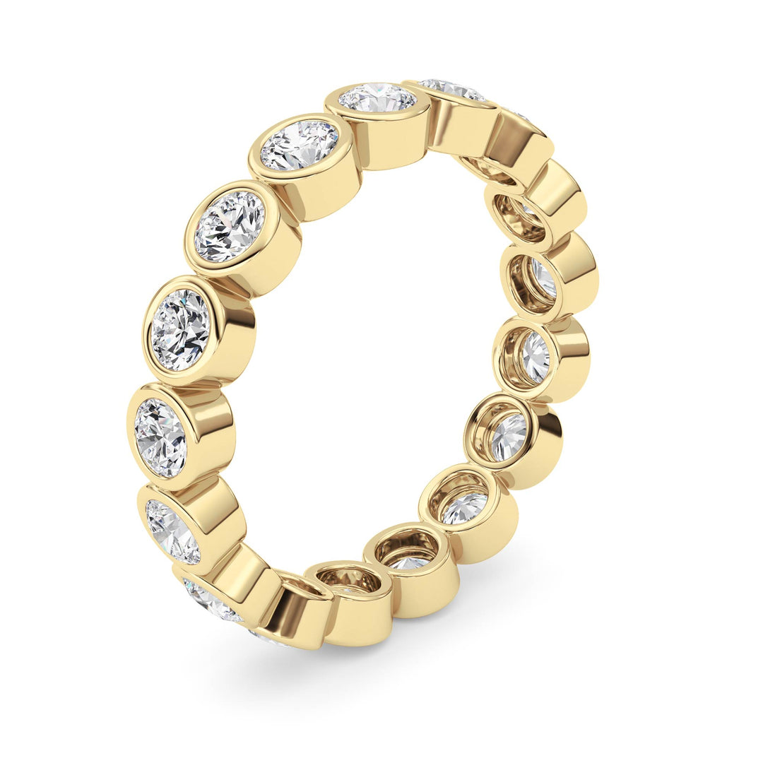 1.8Cttw Round Shaped Lab Grown Diamond (F/VS) Eternity Band Ring in 14K Gold - Size 8