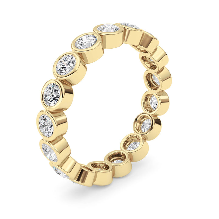 1.8Cttw Round Shaped Lab Grown Diamond (F/VS) Eternity Band Ring in 14K Gold - Size 8