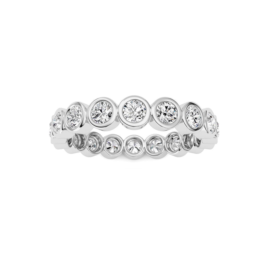 1.8Cttw Round Shaped Lab Grown Diamond (F/VS) Eternity Band Ring in 14K Gold - Size 9