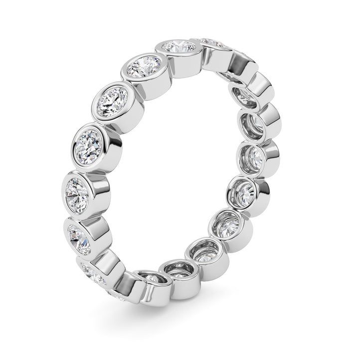 1.8Cttw Round Shaped Lab Grown Diamond (F/VS) Eternity Band Ring in 14K Gold - Size 9
