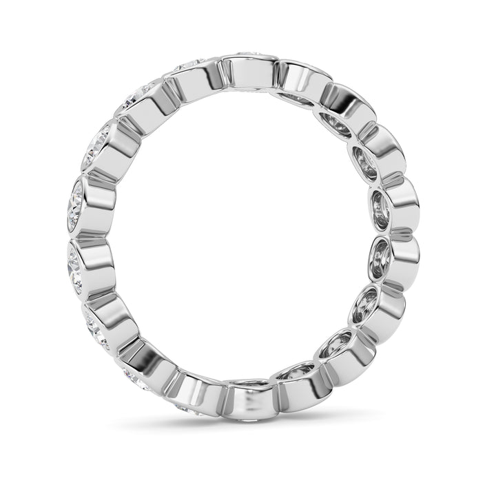 1.8Cttw Round Shaped Lab Grown Diamond (F/VS) Eternity Band Ring in 14K Gold - Size 9
