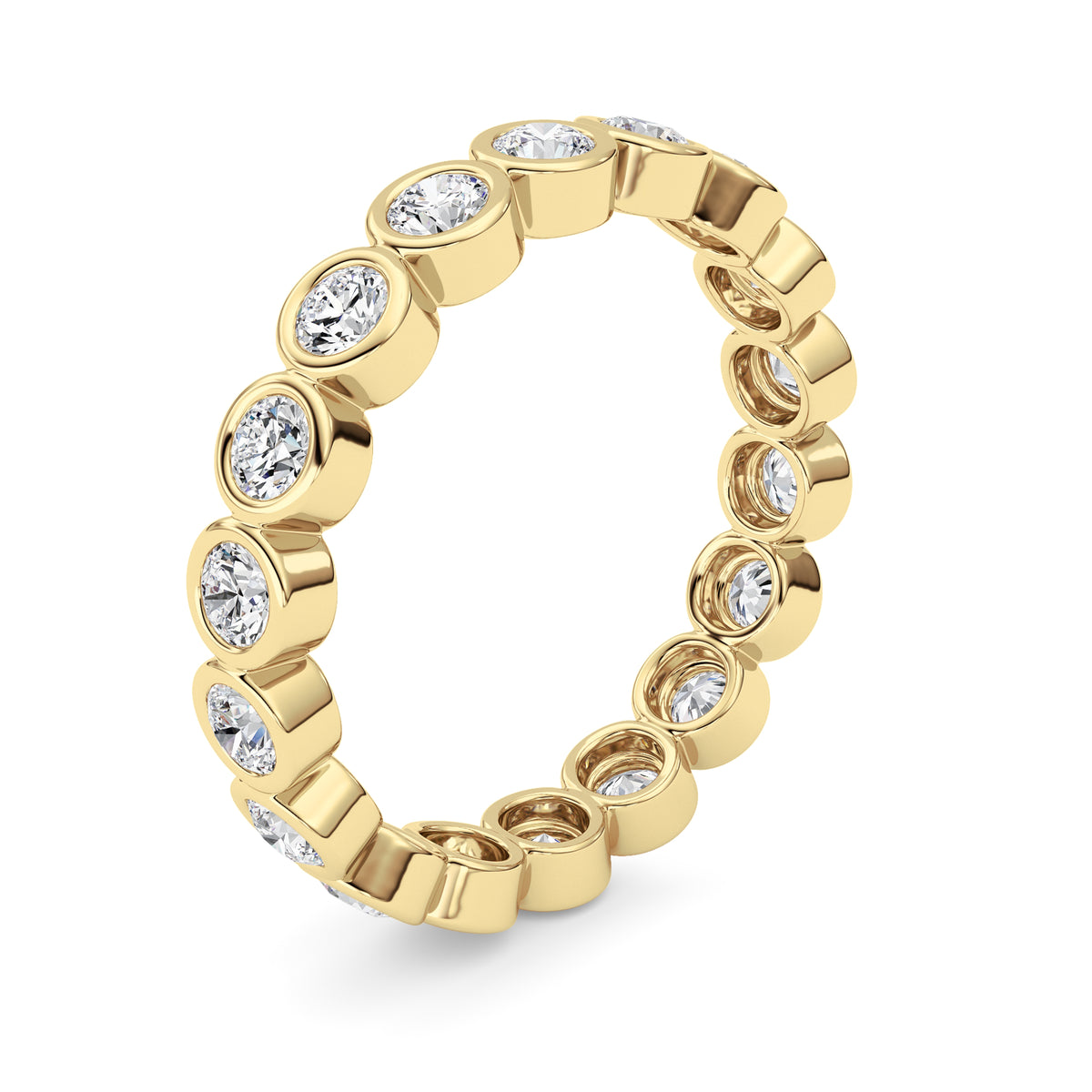 1.8Cttw Round Shaped Lab Grown Diamond (F/VS) Eternity Band Ring in 14K Gold - Size 9