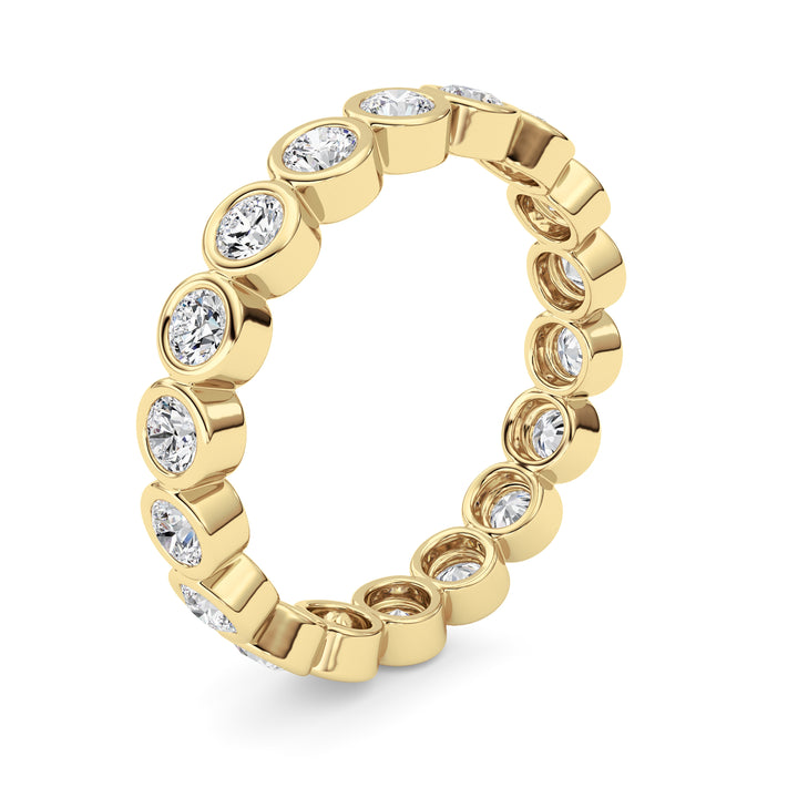 1.8Cttw Round Shaped Lab Grown Diamond (F/VS) Eternity Band Ring in 14K Gold - Size 9