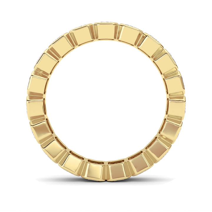 2.2Cttw Emerald Shaped Lab Grown Diamond (F/VS) Eternity Band Ring in 14K Gold - Size 6