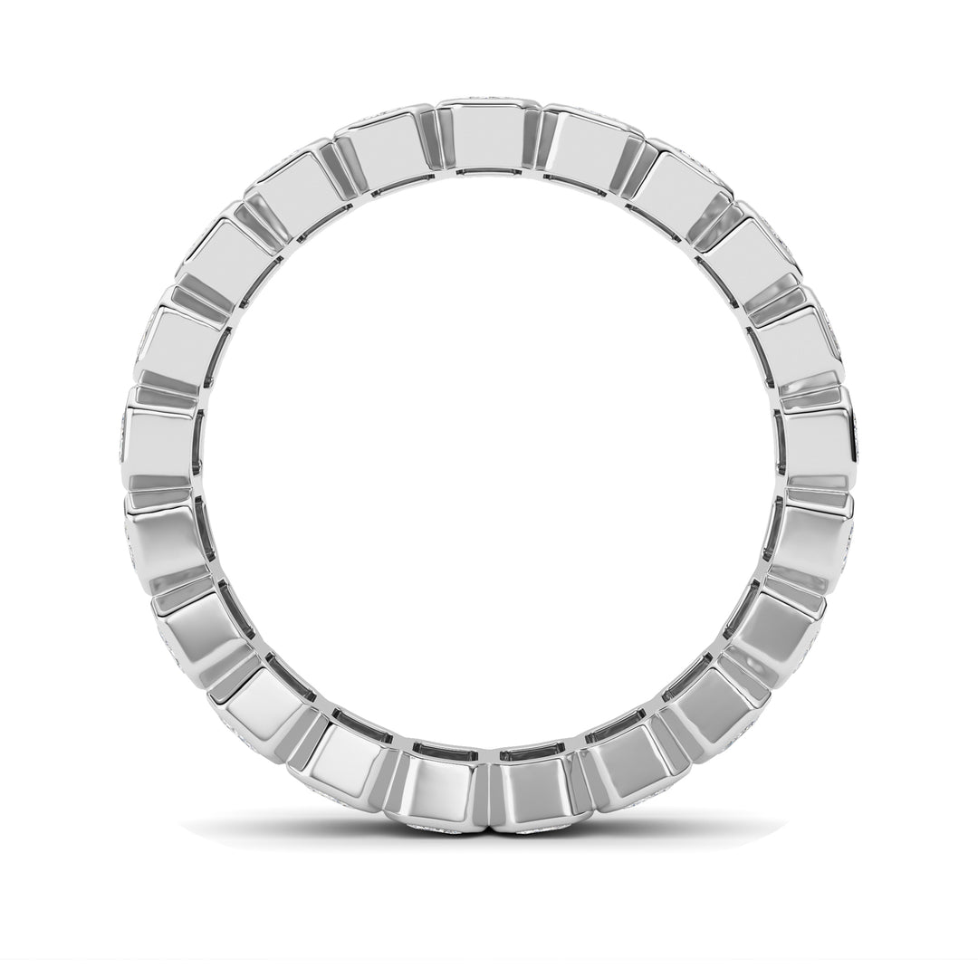 2.6Cttw Emerald Shaped Lab Grown Diamond (F/VS) Eternity Band Ring in 14K Gold - Size 9