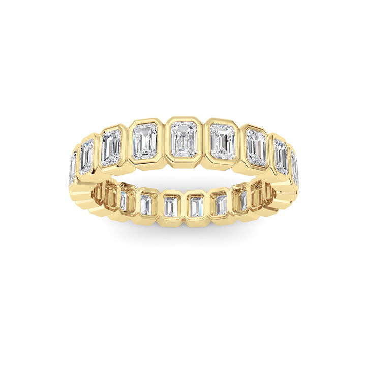 2.6Cttw Emerald Shaped Lab Grown Diamond (F/VS) Eternity Band Ring in 14K Gold - Size 9