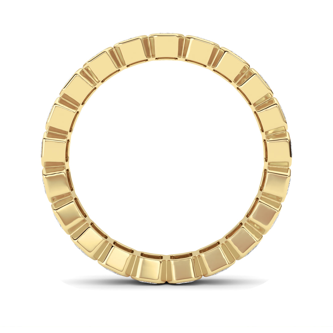 2.6Cttw Emerald Shaped Lab Grown Diamond (F/VS) Eternity Band Ring in 14K Gold - Size 9