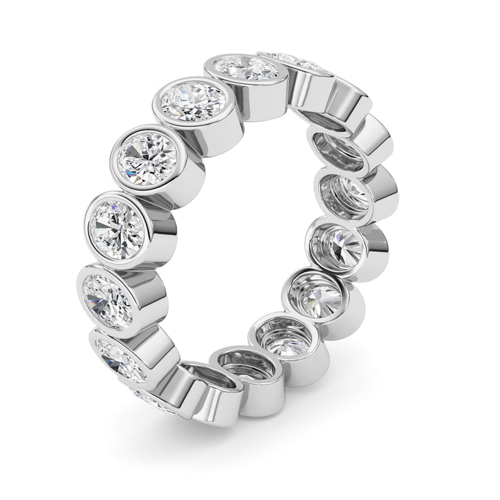 2Cttw Oval Shaped Lab Grown Diamond (F/VS) Eternity Band Ring in 14K Gold - Size 5