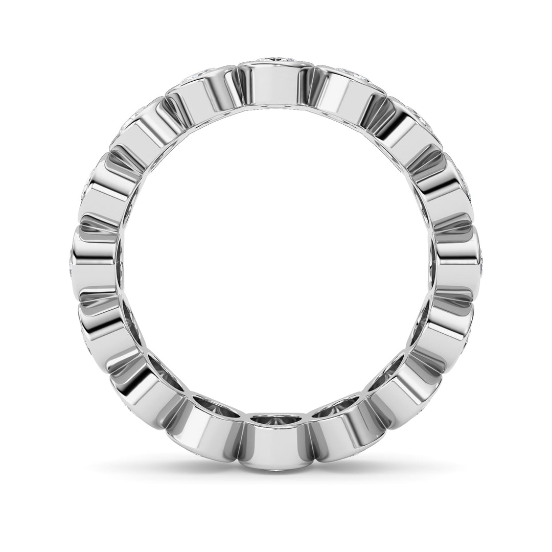 2Cttw Oval Shaped Lab Grown Diamond (F/VS) Eternity Band Ring in 14K Gold - Size 5