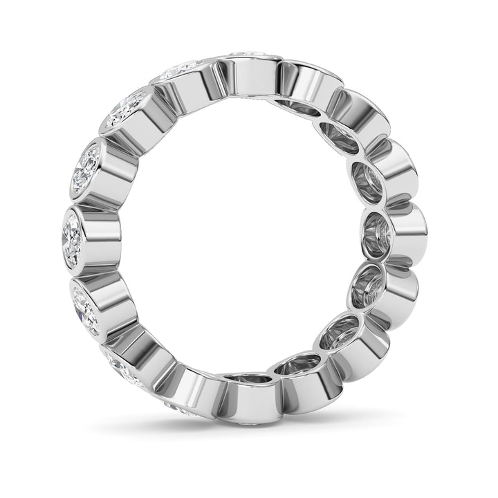 2Cttw Oval Shaped Lab Grown Diamond (F/VS) Eternity Band Ring in 14K Gold - Size 5