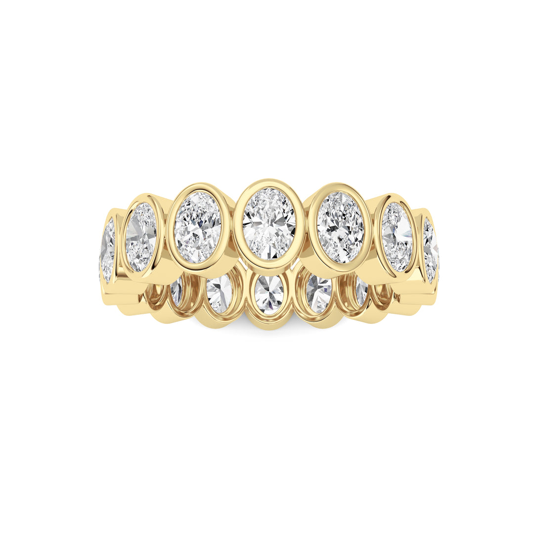 2Cttw Oval Shaped Lab Grown Diamond (F/VS) Eternity Band Ring in 14K Gold - Size 5