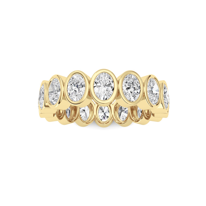 2Cttw Oval Shaped Lab Grown Diamond (F/VS) Eternity Band Ring in 14K Gold - Size 5