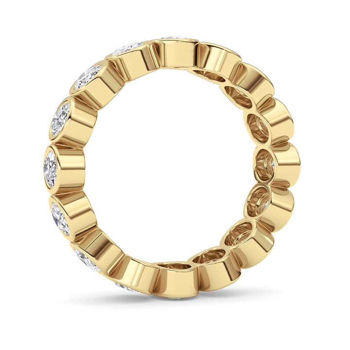 2Cttw Oval Shaped Lab Grown Diamond (F/VS) Eternity Band Ring in 14K Gold - Size 5
