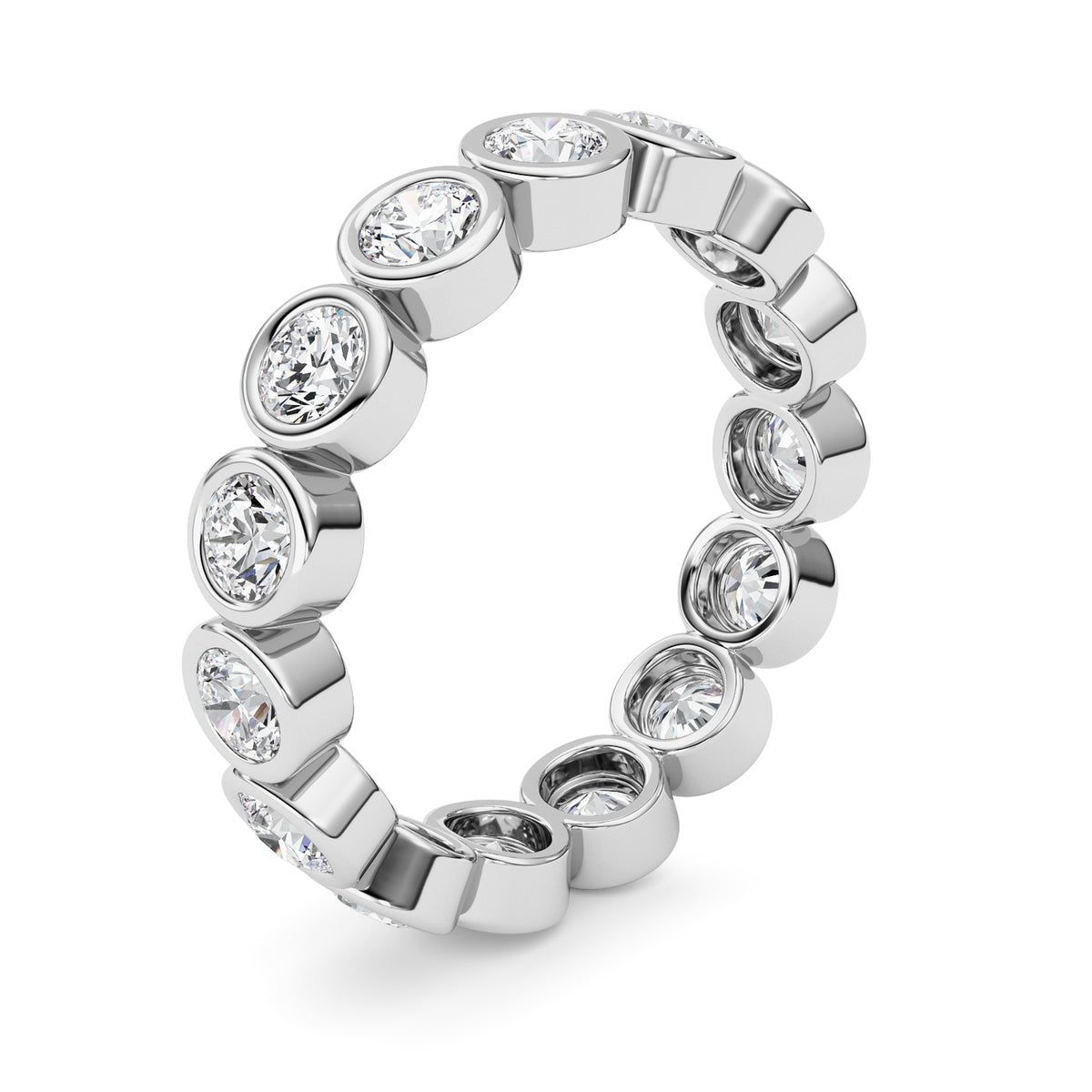 1.9Cttw Round Shaped Lab Grown Diamond (F/VS) Eternity Band Ring in 14K Gold - Size 5