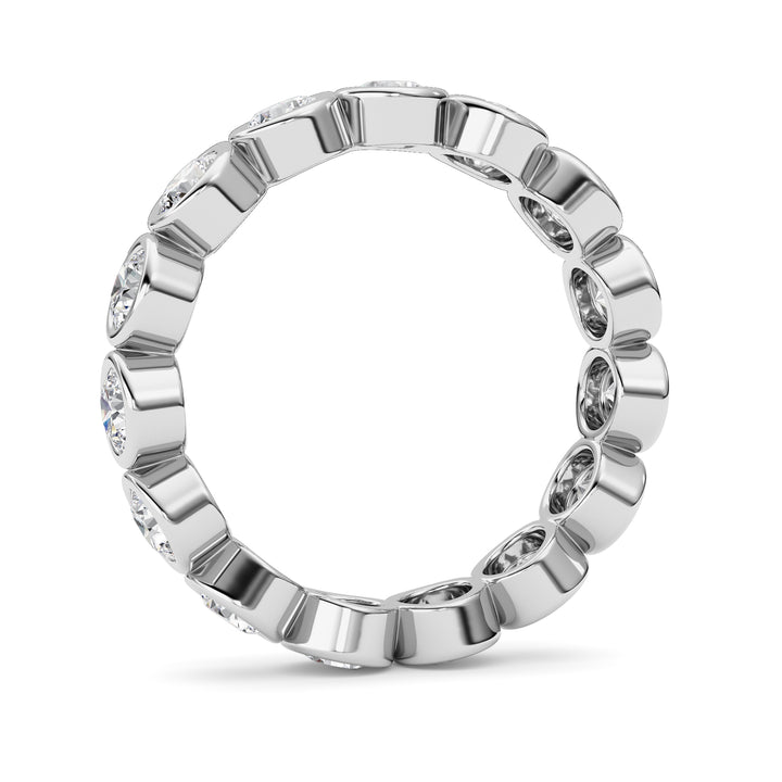1.9Cttw Round Shaped Lab Grown Diamond (F/VS) Eternity Band Ring in 14K Gold - Size 5