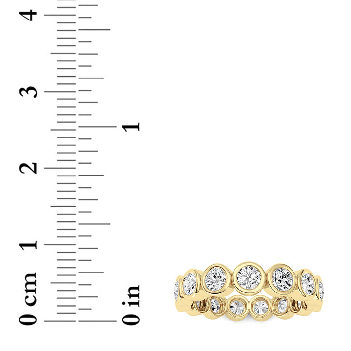 1.9Cttw Round Shaped Lab Grown Diamond (F/VS) Eternity Band Ring in 14K Gold - Size 5