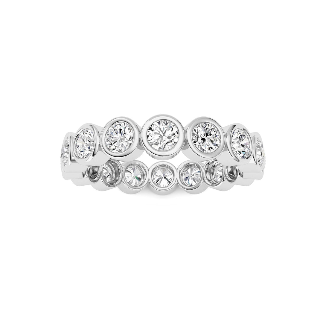 2Cttw Round Shaped Lab Grown Diamond (F/VS) Eternity Band Ring in 14K Gold - Size 7