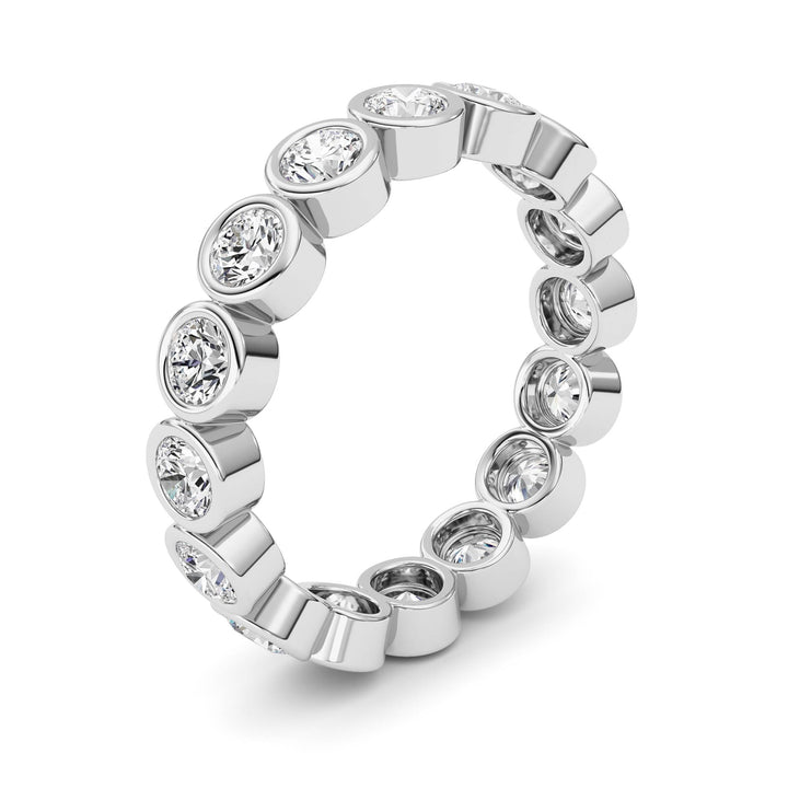 2Cttw Round Shaped Lab Grown Diamond (F/VS) Eternity Band Ring in 14K Gold - Size 7