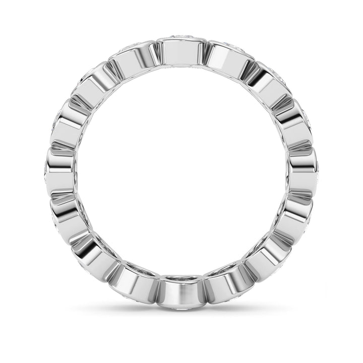 2Cttw Round Shaped Lab Grown Diamond (F/VS) Eternity Band Ring in 14K Gold - Size 7