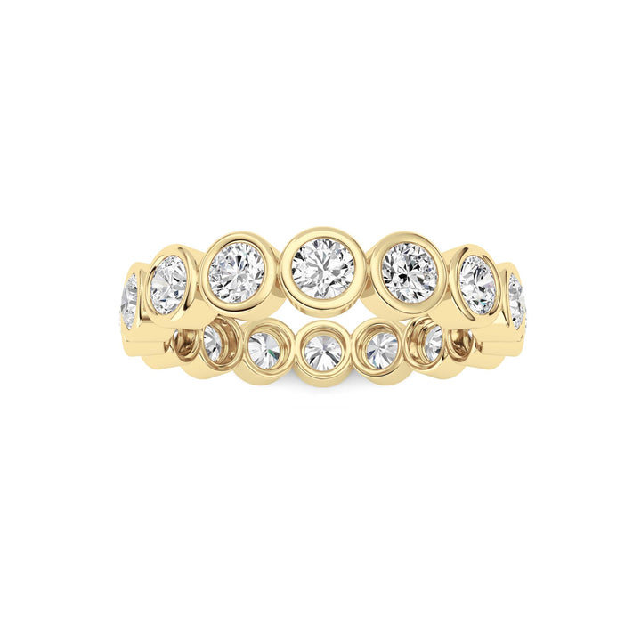 2Cttw Round Shaped Lab Grown Diamond (F/VS) Eternity Band Ring in 14K Gold - Size 7