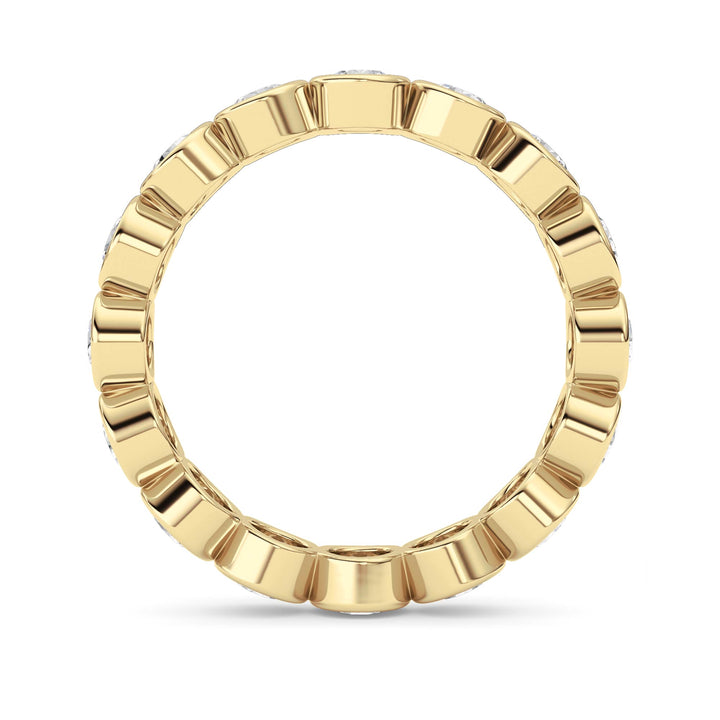 2Cttw Round Shaped Lab Grown Diamond (F/VS) Eternity Band Ring in 14K Gold - Size 7