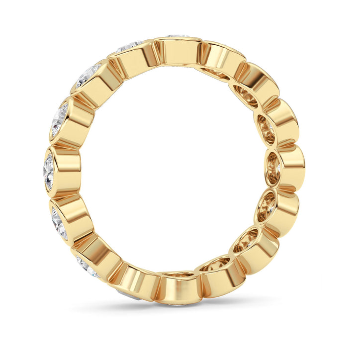 2Cttw Round Shaped Lab Grown Diamond (F/VS) Eternity Band Ring in 14K Gold - Size 7