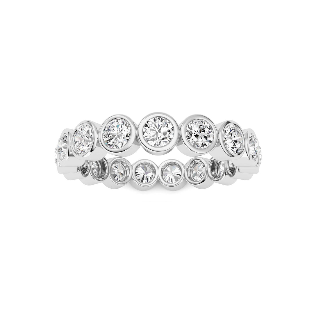 2.2Cttw Round Shaped Lab Grown Diamond (F/VS) Eternity Band Ring in 14K Gold - Size 8