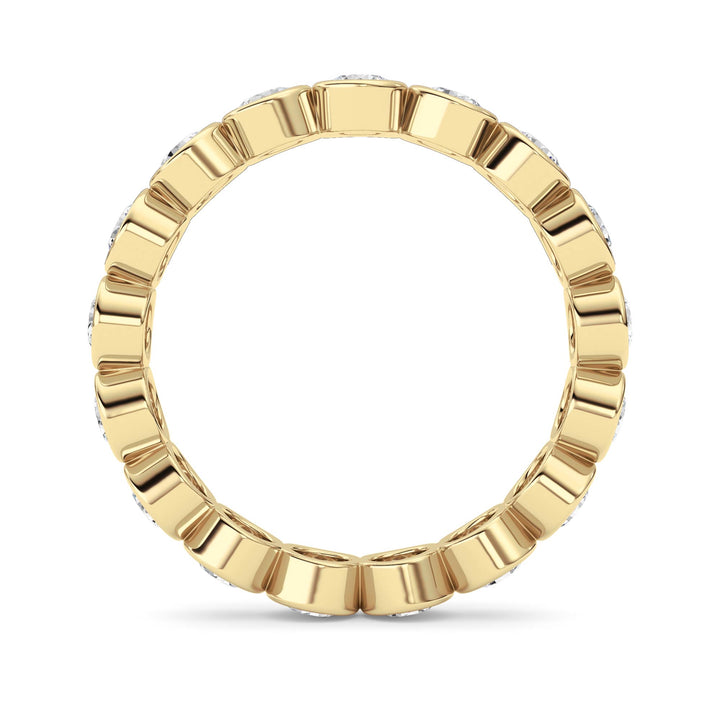 2.2Cttw Round Shaped Lab Grown Diamond (F/VS) Eternity Band Ring in 14K Gold - Size 9