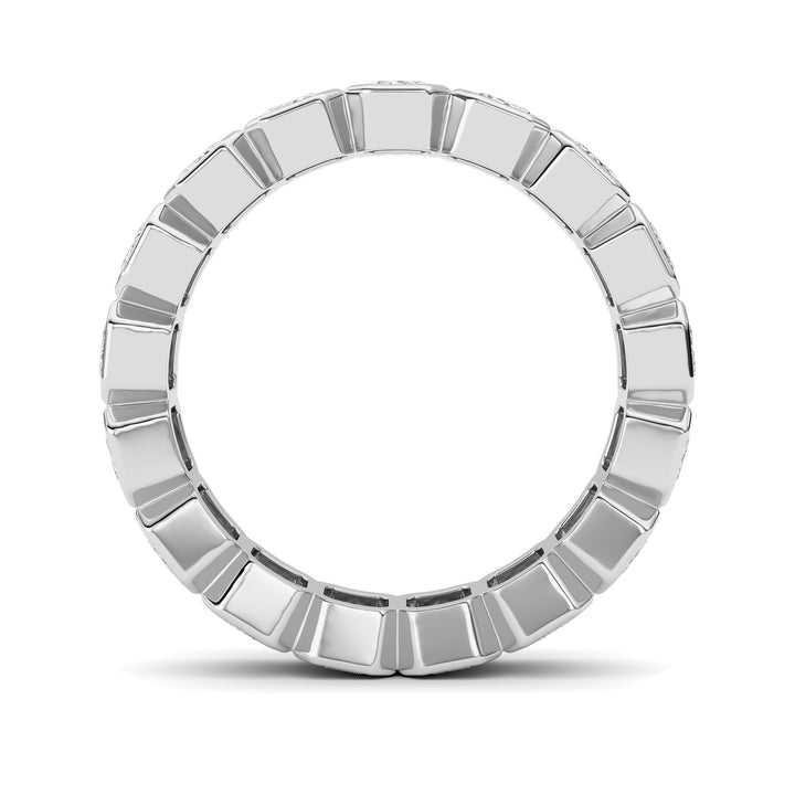 2.5Cttw Emerald Shaped Lab Grown Diamond (F/VS) Eternity Band Ring in 14K Gold - Size 5